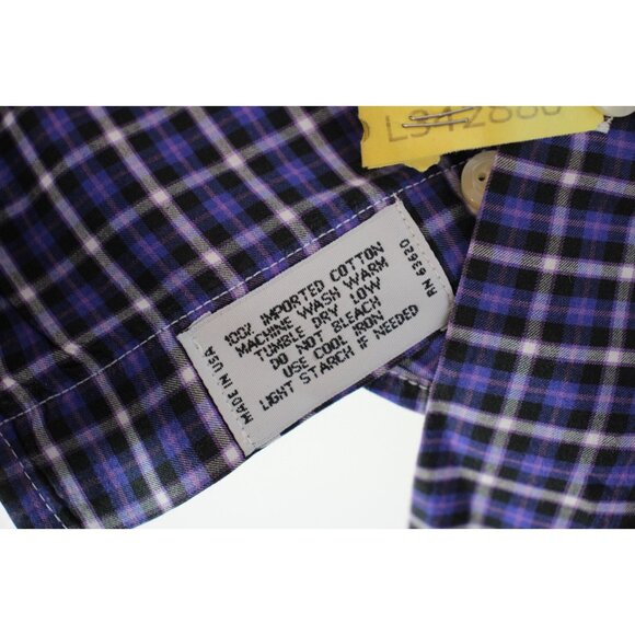 Gitman Bros. Brothers Mens Large Check Button Up Shirt F1236 - Picture 5 of 6